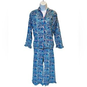 AVOCA Pajama Set Blue Bird Floral